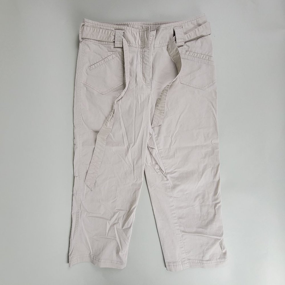 RAFAELLA Petites Off White Capris size 6P